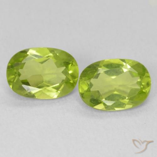 1.75ctw Natural Verde claro Peridoto, Ovalada, VVS-VS
