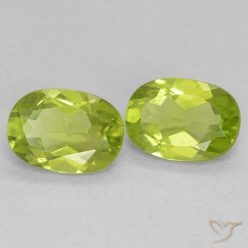 Gemas de Peridoto Verde claro natural de 1.75 ct, Ovalada, VVS-VS