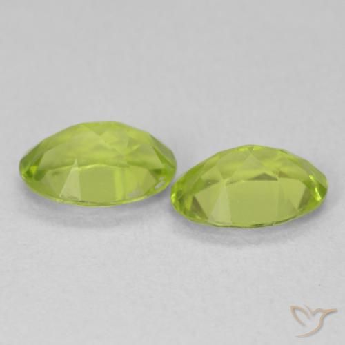 Gemas de Peridoto Verde claro natural de 1.60 ct, Ovalada, VVS-VS