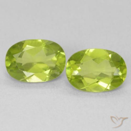 1.74ctw Natural Verde claro Peridoto, Ovalada, VVS-VS