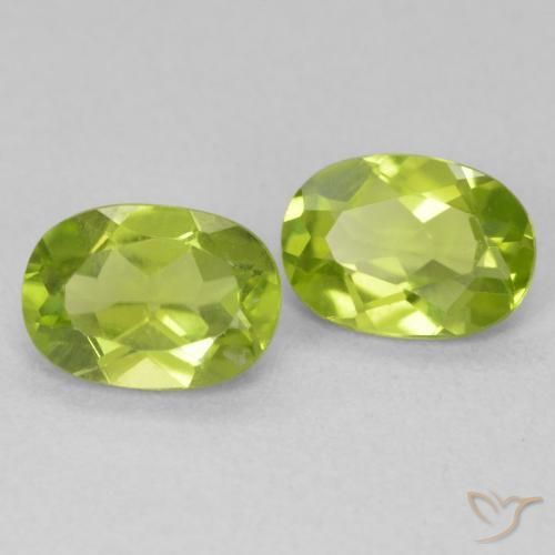 Gemas de Peridoto Verde claro natural de 1.74 ct, Ovalada, VVS-VS