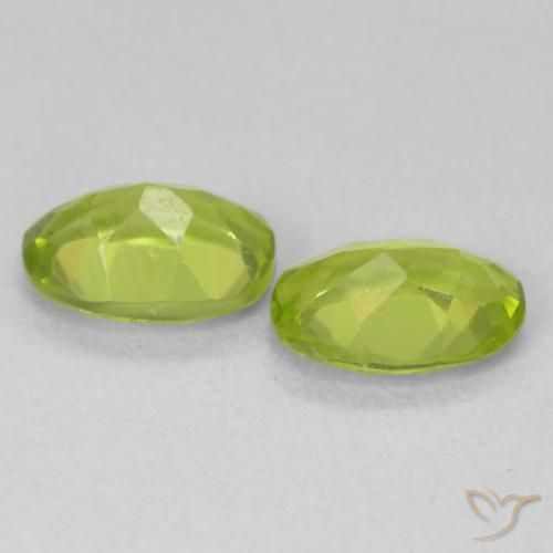 Gemas de Peridoto Verde claro natural de 1.74 ct, Ovalada, VVS-VS