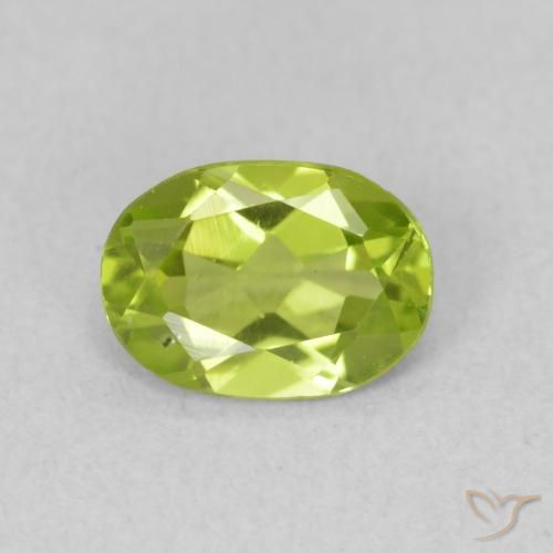 0.80ct Natural Verde claro Peridoto, Ovalada, VS