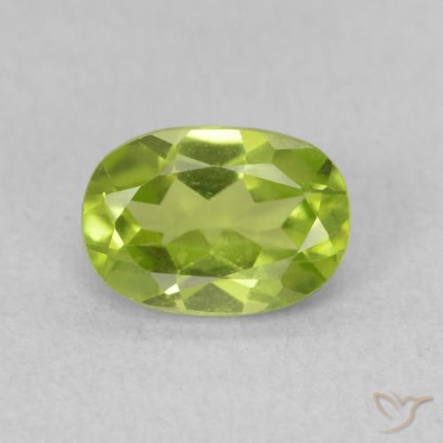 0.93ct Natural Verde claro Peridoto, Ovalada, VS