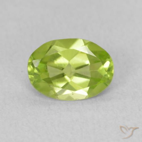 0.80ct Natural Verde claro Peridoto, Ovalada, VS