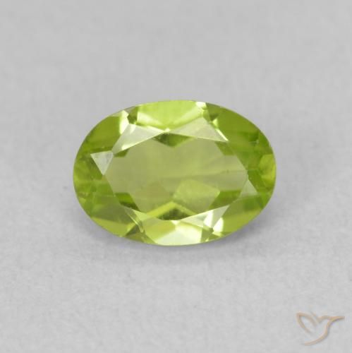 0.80ct Natural Verde claro Peridoto, Ovalada, VS