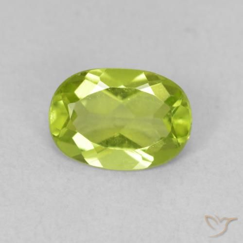 0.76ct Natural Verde claro Peridoto, Ovalada, VVS-VS