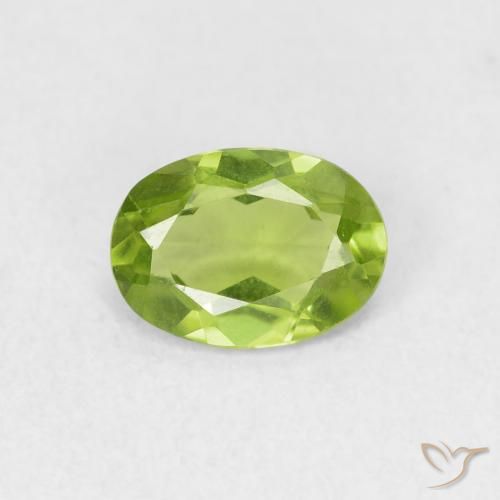 0.76ct Natural Verde vivo Peridoto, Ovalada, VVS-VS