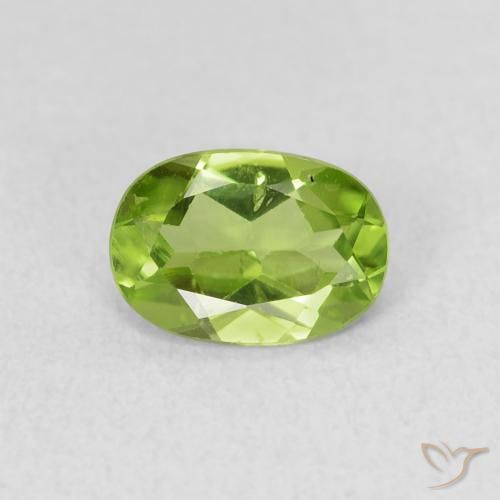 0.79ct Natural Verde vivo Peridoto, Ovalada, VS