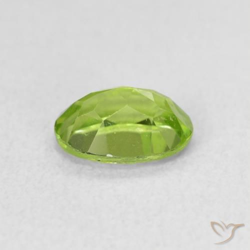 Peridoto Verde vivo natural de 0.95 ct, Ovalada, VS