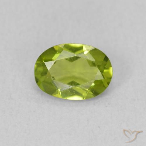 0.81ct Natural Verde vivo Peridoto, Ovalada, VS
