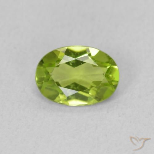 0.84ct Natural Verde vivo Peridoto, Ovalada, VVS-VS