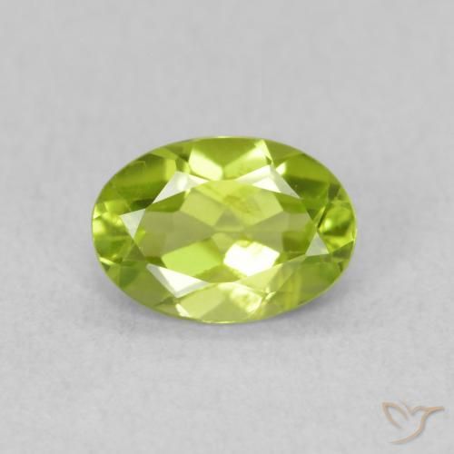 0.83ct Natural Verde claro Peridoto, Ovalada, VS