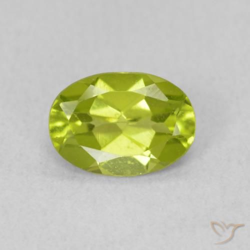 0.79ct Natural Verde claro Peridoto, Ovalada, VS
