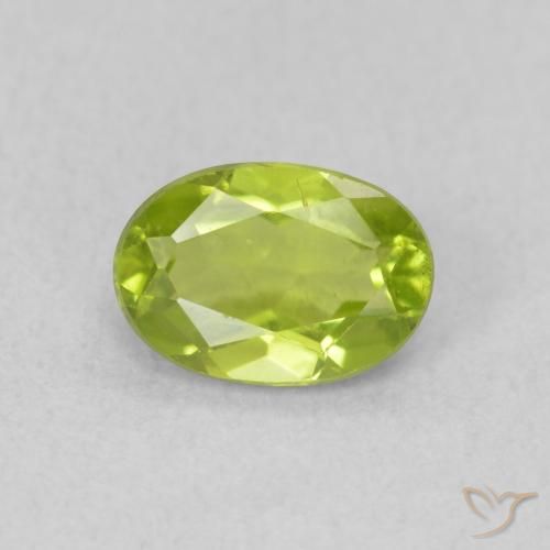 0.89ct Natural Verde claro Peridoto, Ovalada, VS
