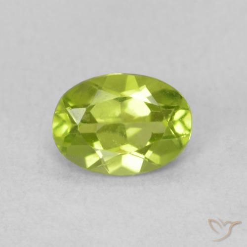 0.83ct Natural Verde claro Peridoto, Ovalada, VS