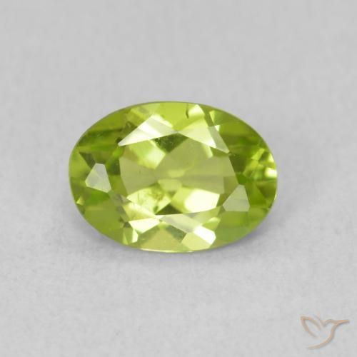 0.81ct Natural Verde claro Peridoto, Ovalada, VS