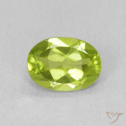 0.89ct Natural Verde claro Peridoto, Ovalada, VS