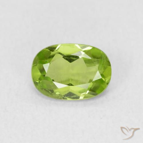 0.88ct Natural Verde vivo Peridoto, Ovalada, VS