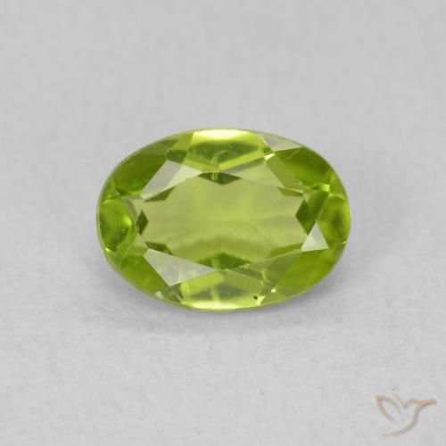 0.83ct Natural Verde vivo Peridoto, Ovalada, VS