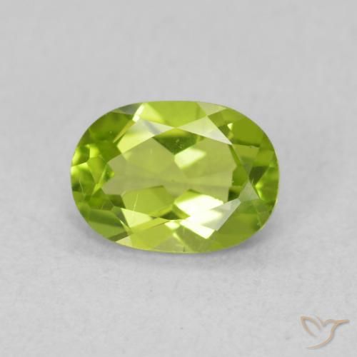 0.89ct Natural Verde claro Peridoto, Ovalada, VS