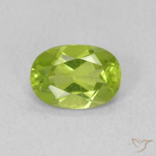 0.86ct Natural Verde claro Peridoto, Ovalada, VS