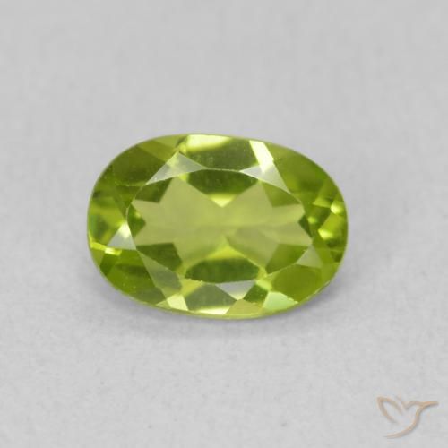 0.83ct Natural Verde medio Peridoto, Ovalada, VS