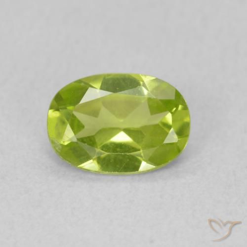 0.73ct Natural Verde claro Peridoto, Ovalada, VS