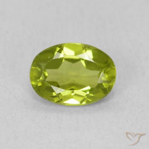 0.82ct Natural Verde Oliva Peridoto, Ovalada, VS