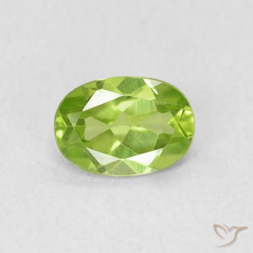 0.83ct Natural Verde vivo Peridoto, Ovalada, VS