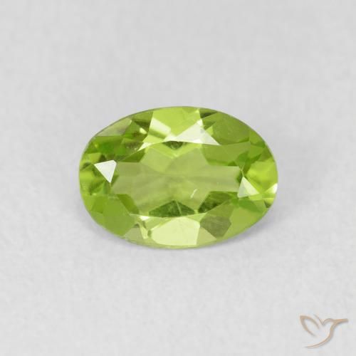 0.77ct Natural Verde vivo Peridoto, Ovalada, VS