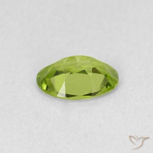 Peridoto Verde amarillento natural de 0.67 ct, Ovalada, VVS-VS