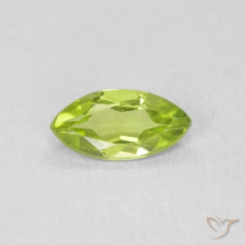 0.56ct Natural Verde claro Peridoto, Marquesa, VS