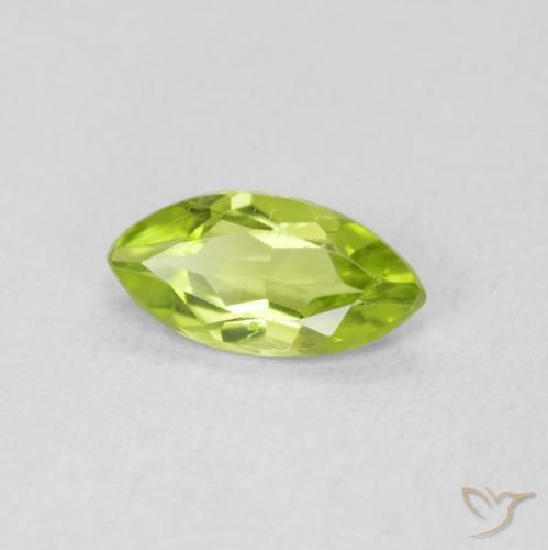 Peridoto Verde claro natural de 0.56 ct, Marquesa, VS