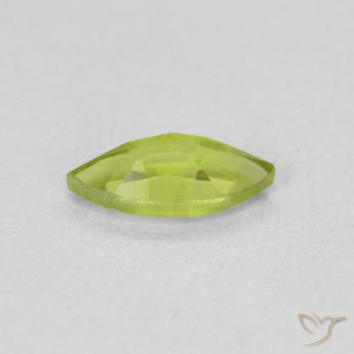 Peridoto Verde amarillento natural de 0.65 ct, Marquesa, VS