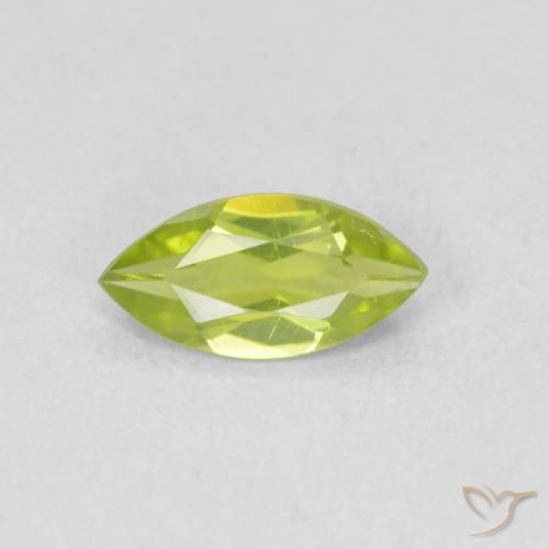 0.57ct Natural Verde claro Peridoto, Marquesa, VS