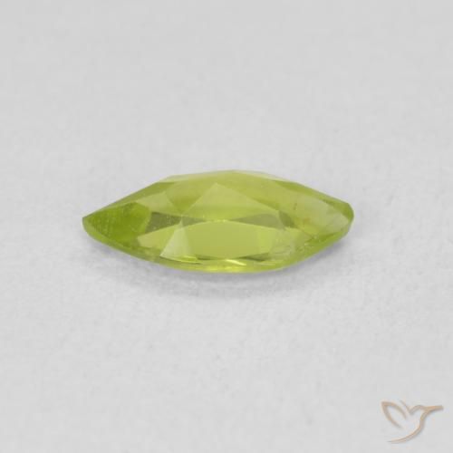 Peridoto Verde claro natural de 0.57 ct, Marquesa, VS
