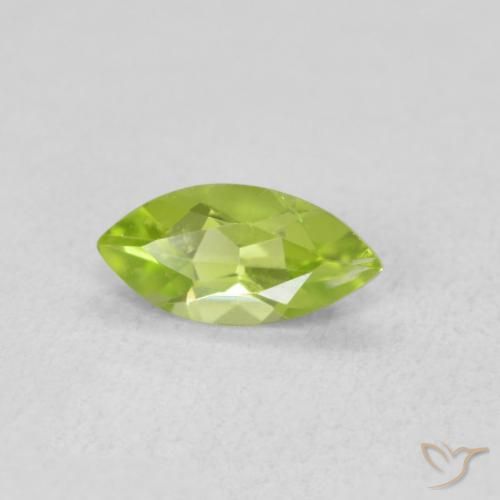 0.58ct Natural Verde amarillento intenso Peridoto, Marquesa, VS