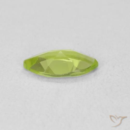 Peridoto Verde amarillento intenso natural de 0.54 ct, Marquesa, VS