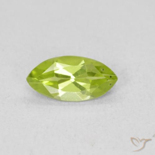 0.55ct Natural Verde claro Peridoto, Marquesa, VS