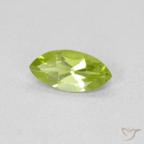 Peridoto Verde claro natural de 0.55 ct, Marquesa, VS
