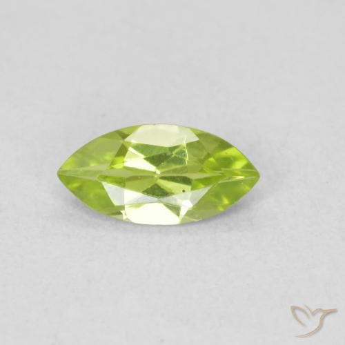 0.54ct Natural Verde amarillento Peridoto, Marquesa, VS
