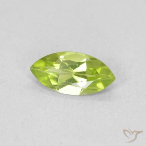 Peridoto Verde amarillento natural de 0.54 ct, Marquesa, VS