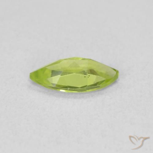 Peridoto Verde amarillento natural de 0.54 ct, Marquesa, VS