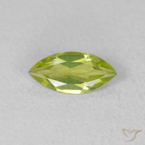 0.50ct Natural Verde claro Peridoto, Marquesa, VVS-VS