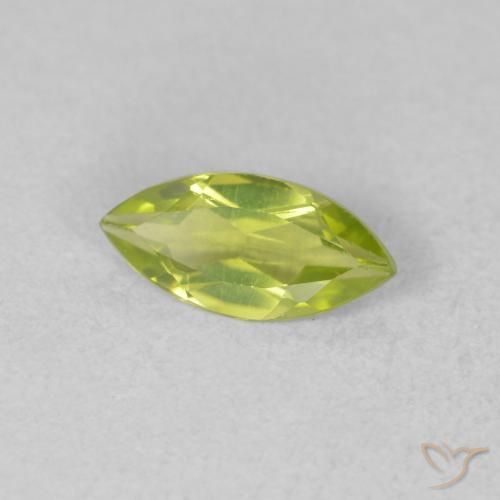Peridoto Verde claro natural de 0.50 ct, Marquesa, VVS-VS
