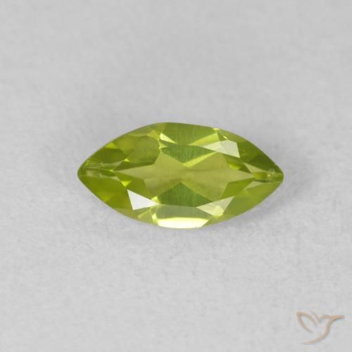 0.63ct Natural Verde vivo Peridoto, Marquesa, VVS-VS