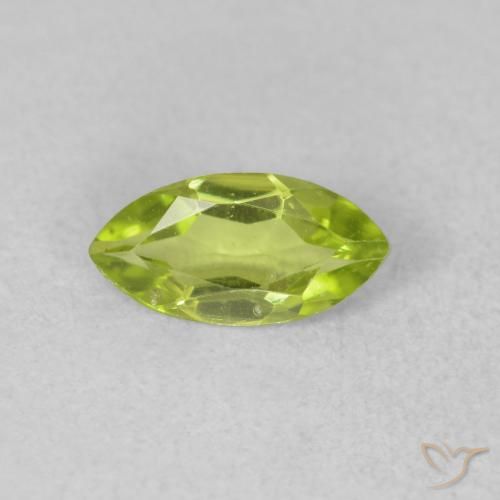 0.56ct Natural Verde claro Peridoto, Marquesa, VVS-VS