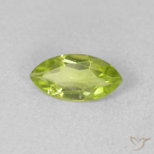 Peridoto Verde claro natural de 0.56 ct, Marquesa, VVS-VS