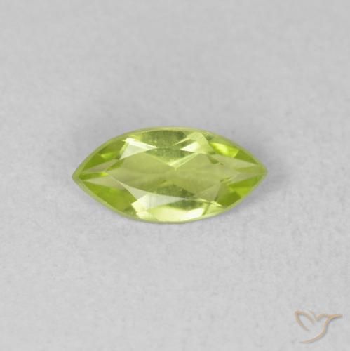 0.45ct Natural Verde claro Peridoto, Marquesa, VVS-VS
